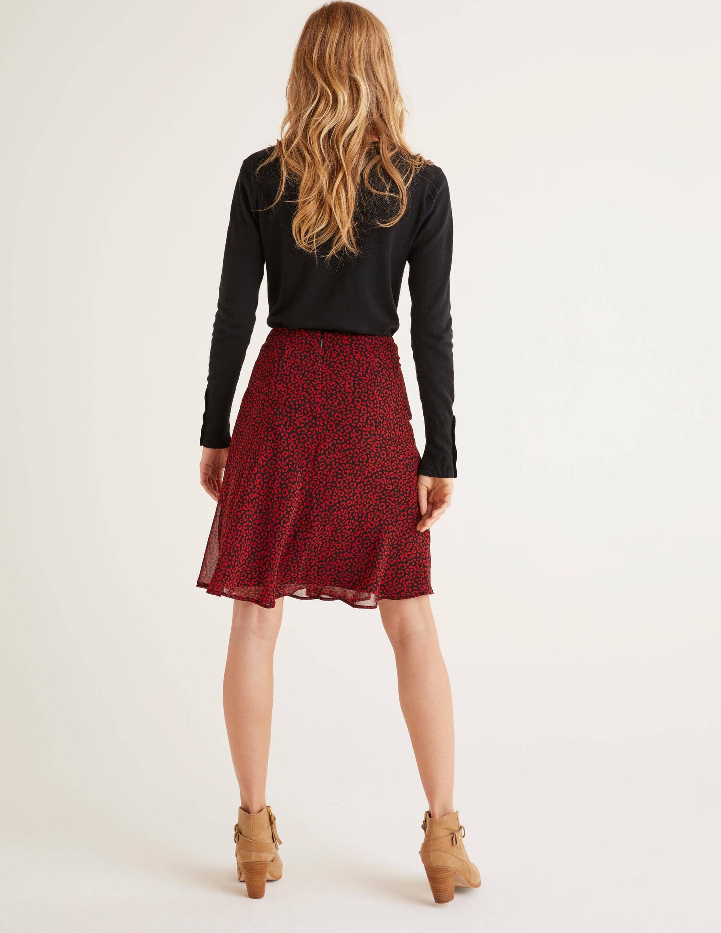 Astolat Mini Skirt-Poinsettia Animal Stamp