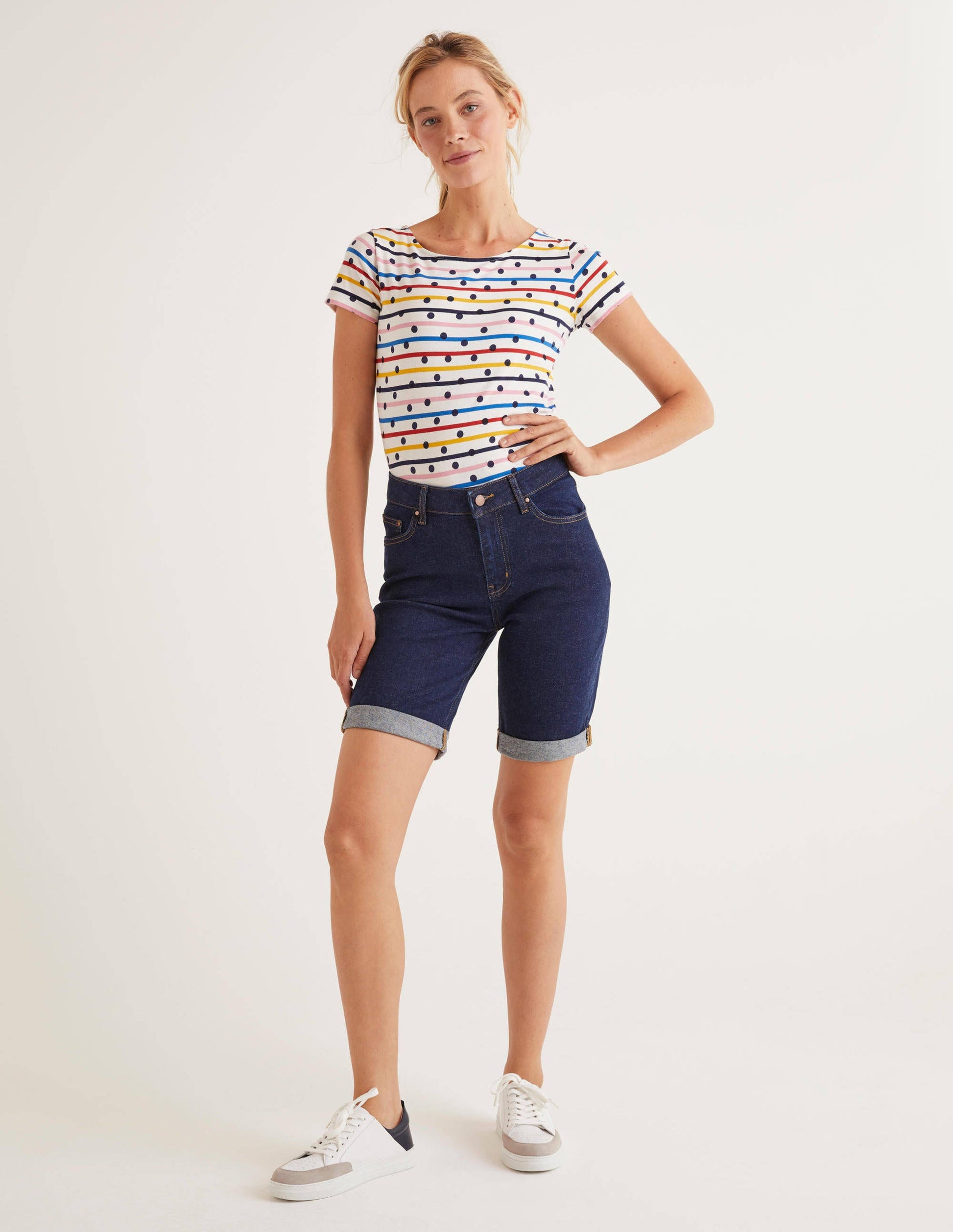 Kynance Denim Shorts-Indigo-5