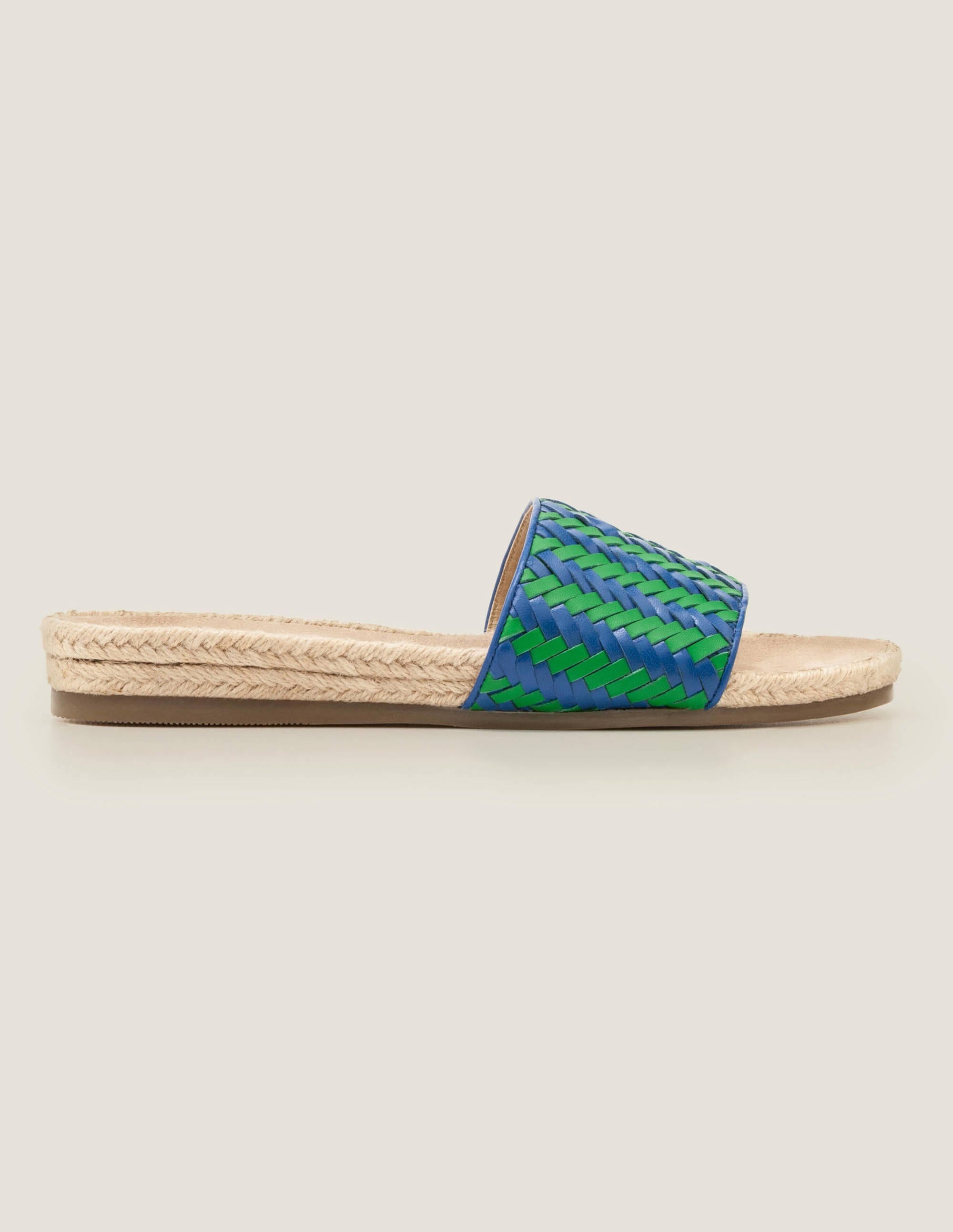 Imogen Footbed Slides-Bold Blue/ Rich Emerald - Image 2