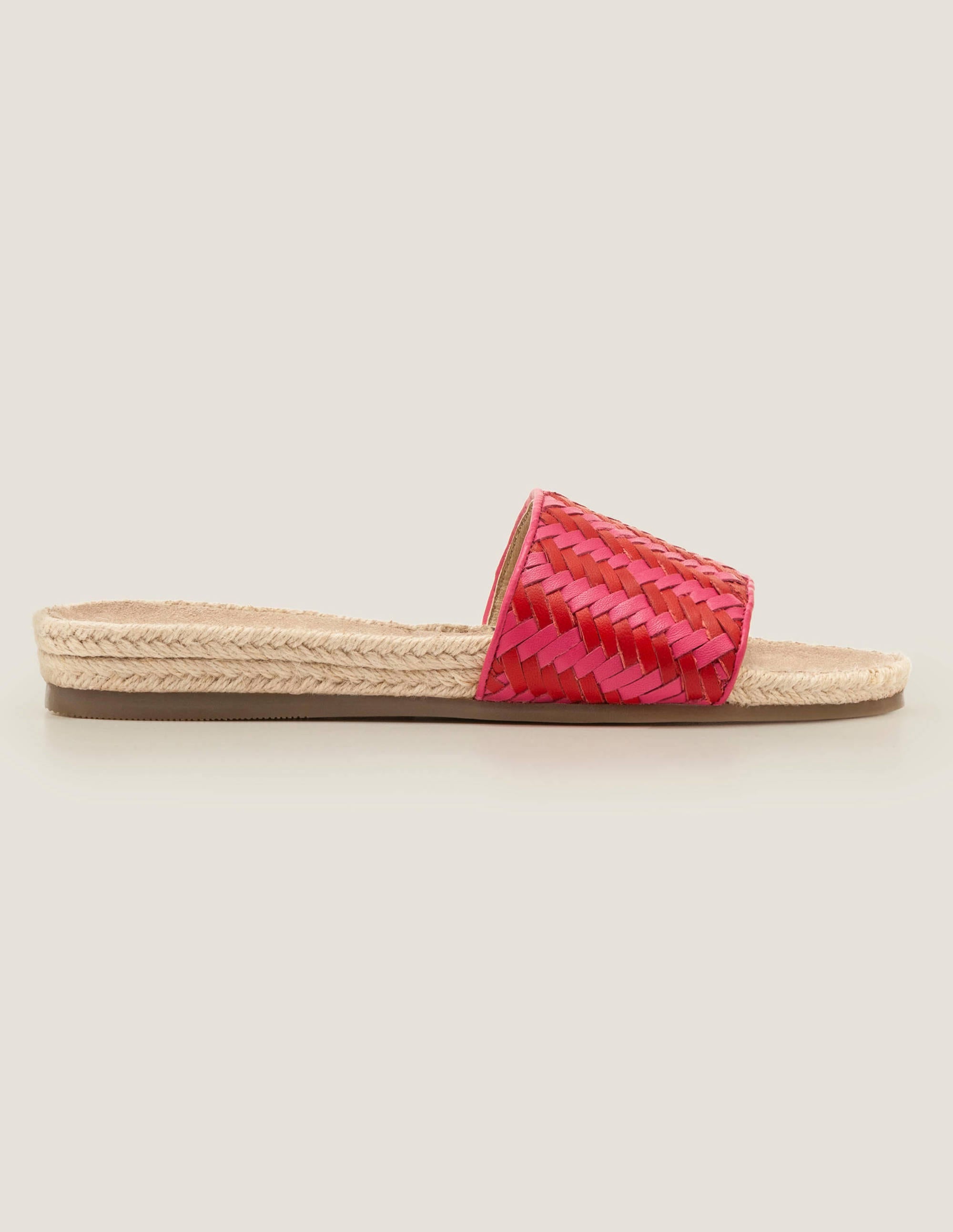 Imogen Footbed Slides-Party Pink/ Post Box Red - Image 2