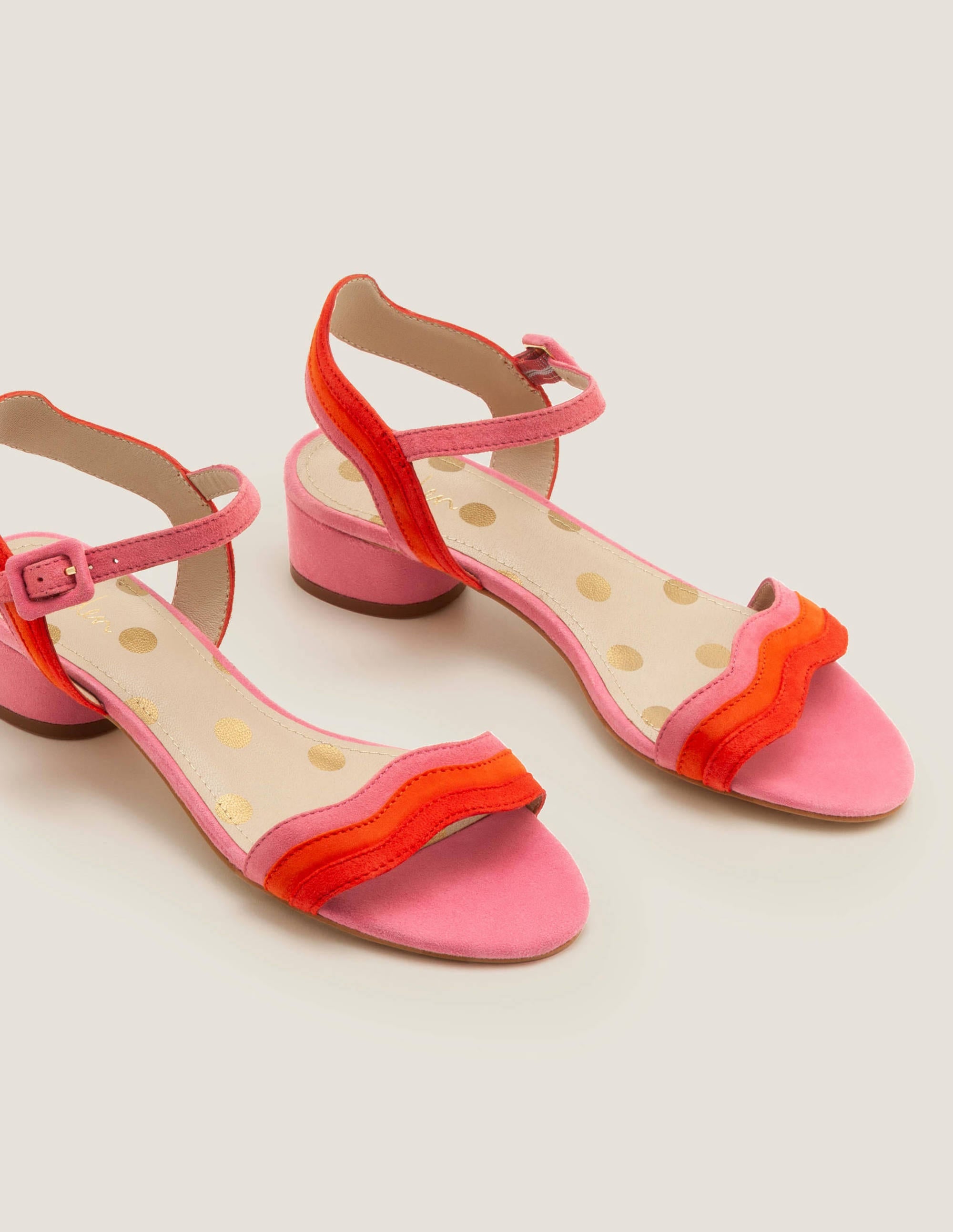Kitty Heeled Sandals-Bright Camellia Multi - Image 1
