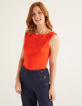 Ettie Ponte Top-Orange Sunset