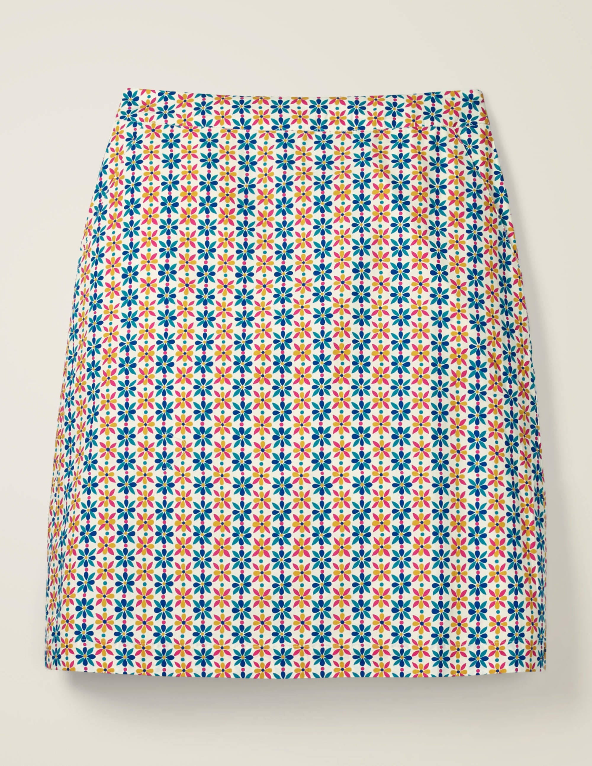Francesca A-line Skirt-Ivory, Plumeria - Image 5