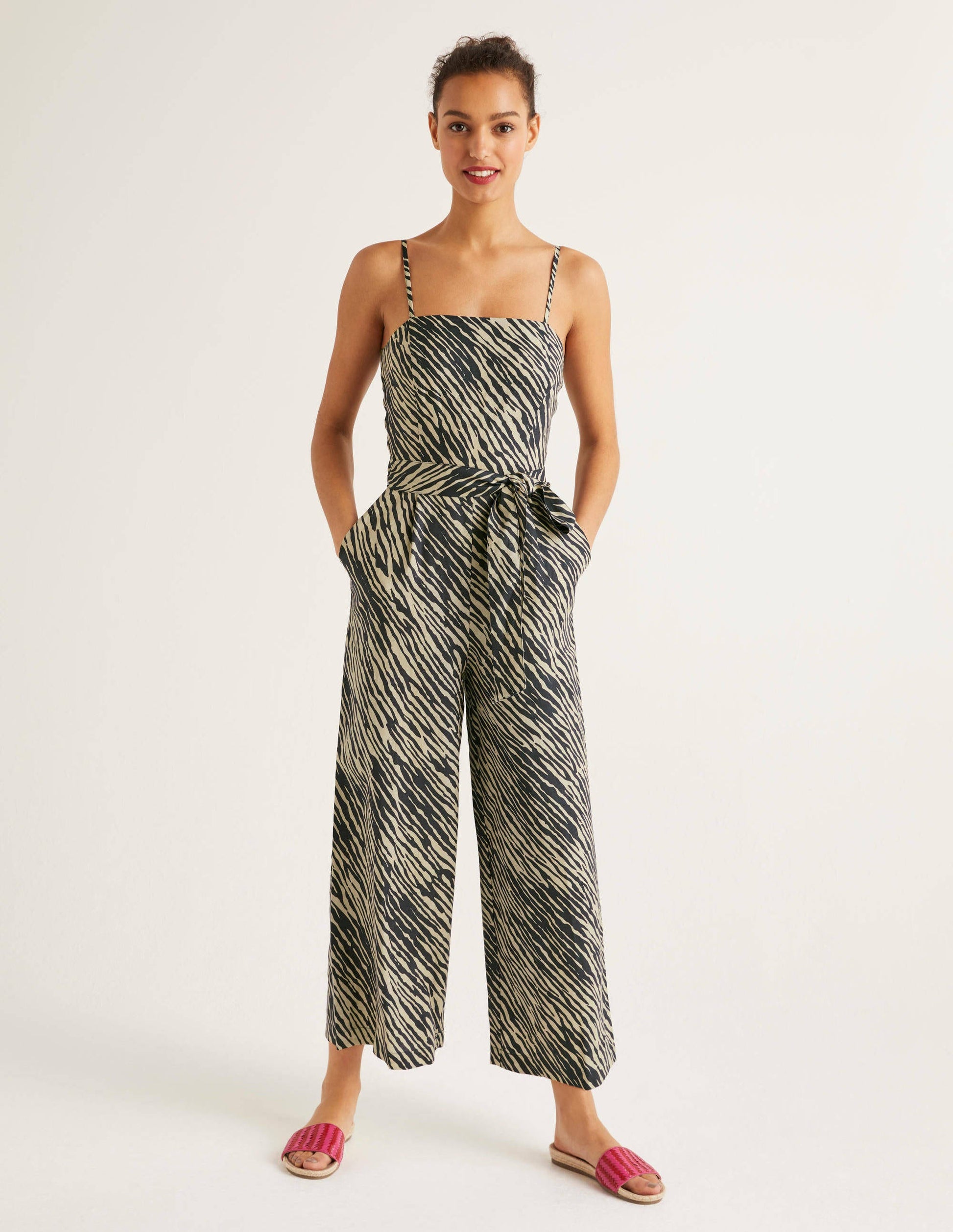 Colette Linen Jumpsuit-Animal-4
