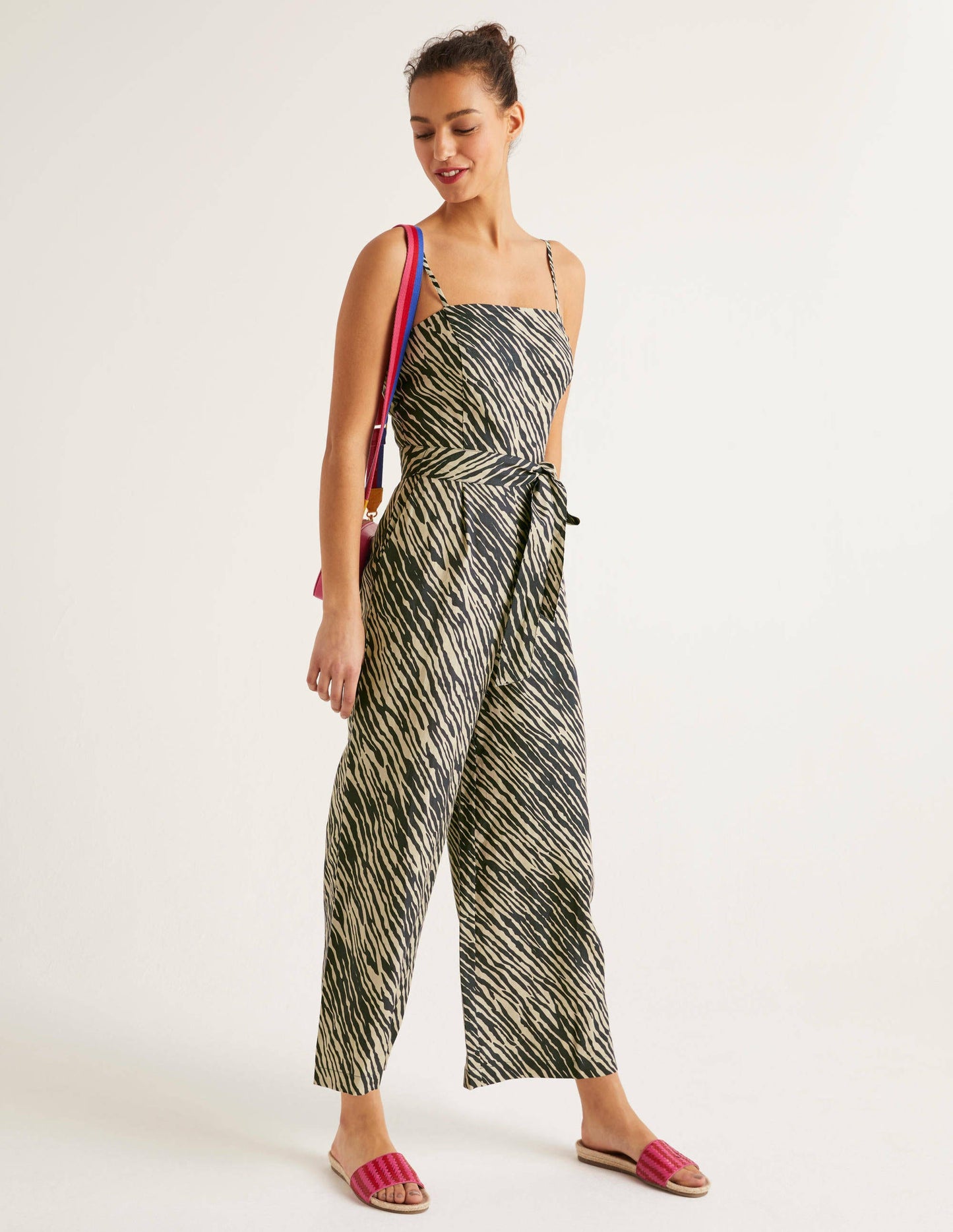 Colette Linen Jumpsuit-Animal