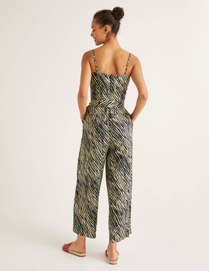 Colette Linen Jumpsuit-Animal-3