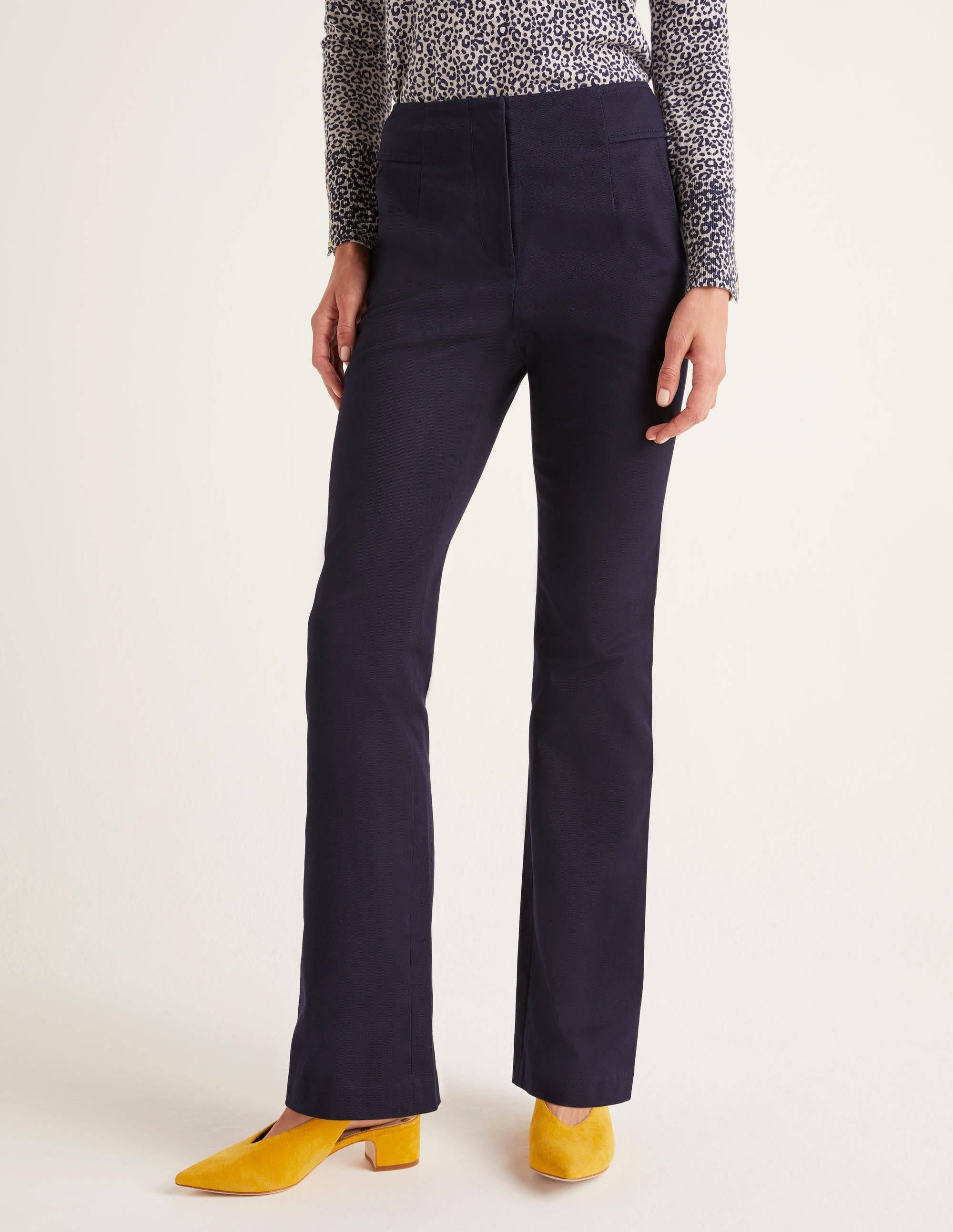 Westmoreland Bootcut Trousers-Navy - Image 1