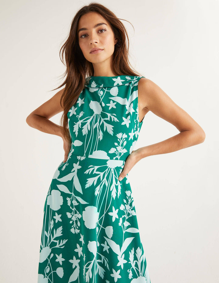 Clarissa Midi Dress-Forest, Garden Charm