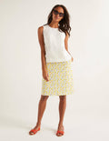 Romaine Linen Top-White