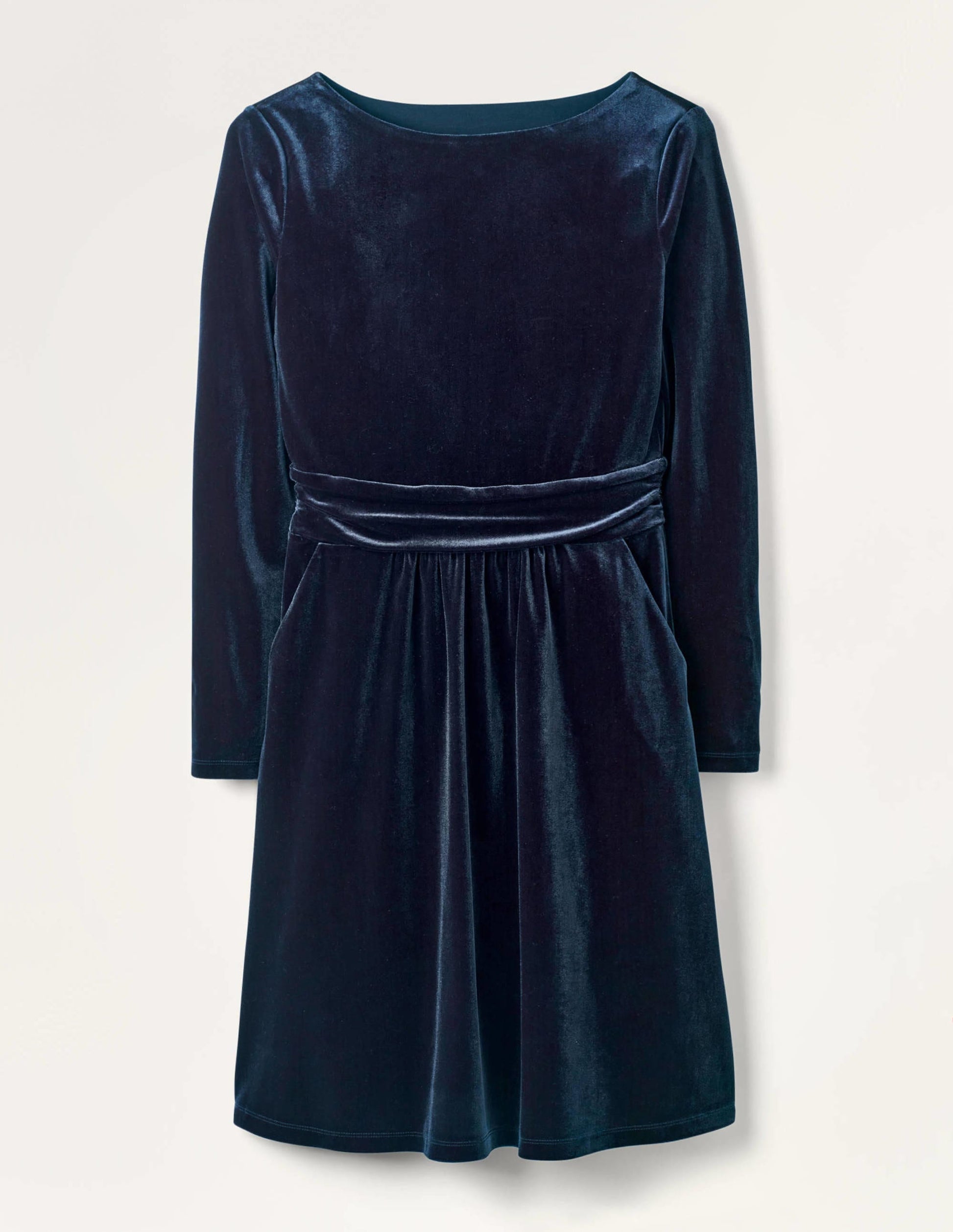 Abigail Velvet Dress-Navy-5