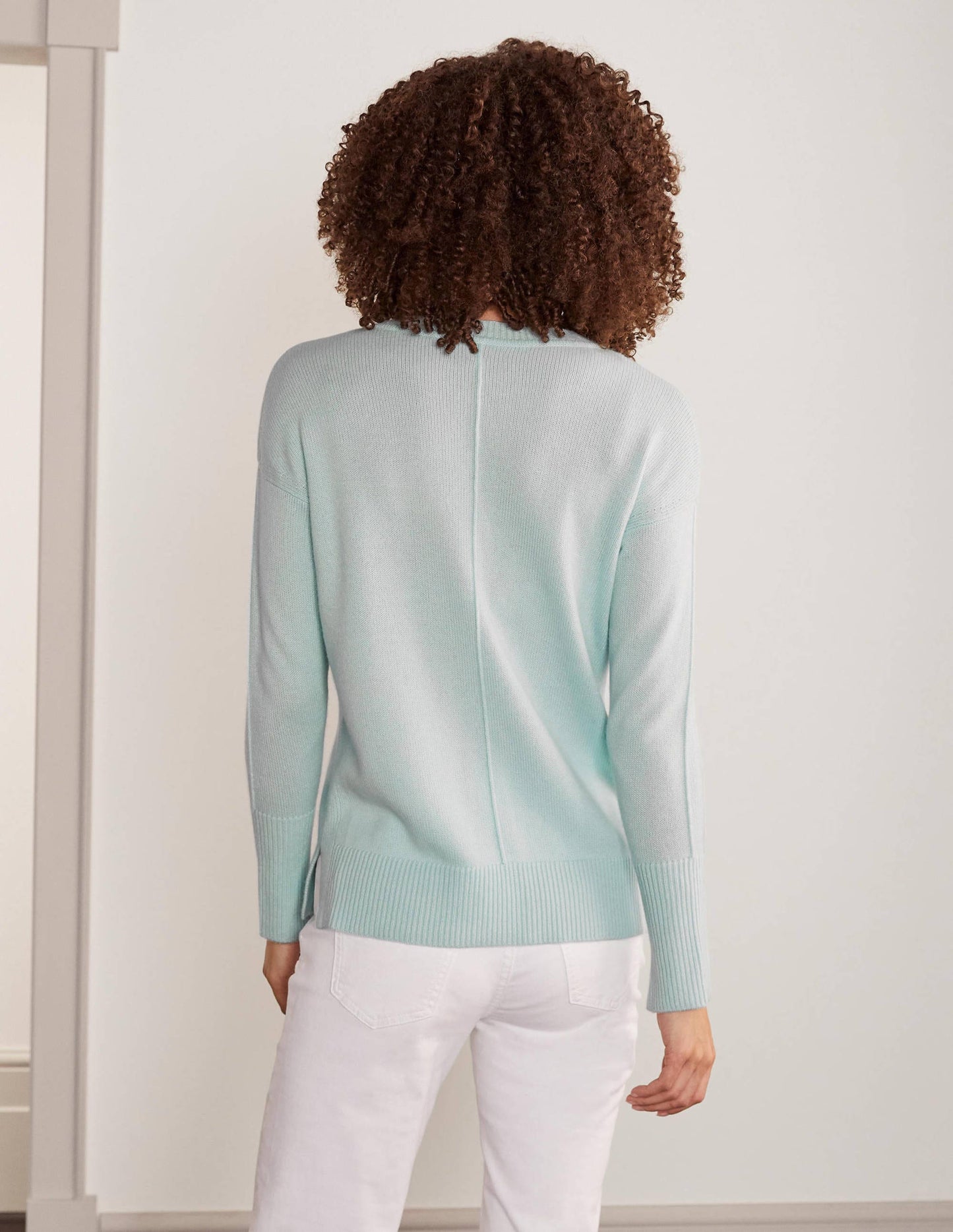 Derby Relaxed Cashmere Jumper-Cut Glass Blue