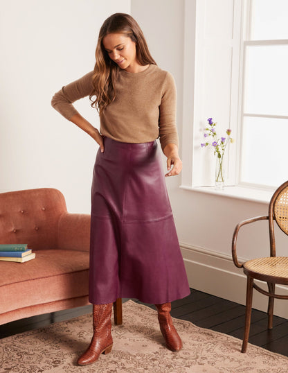 Catriona Leather Skirt-Ruby Ring-5