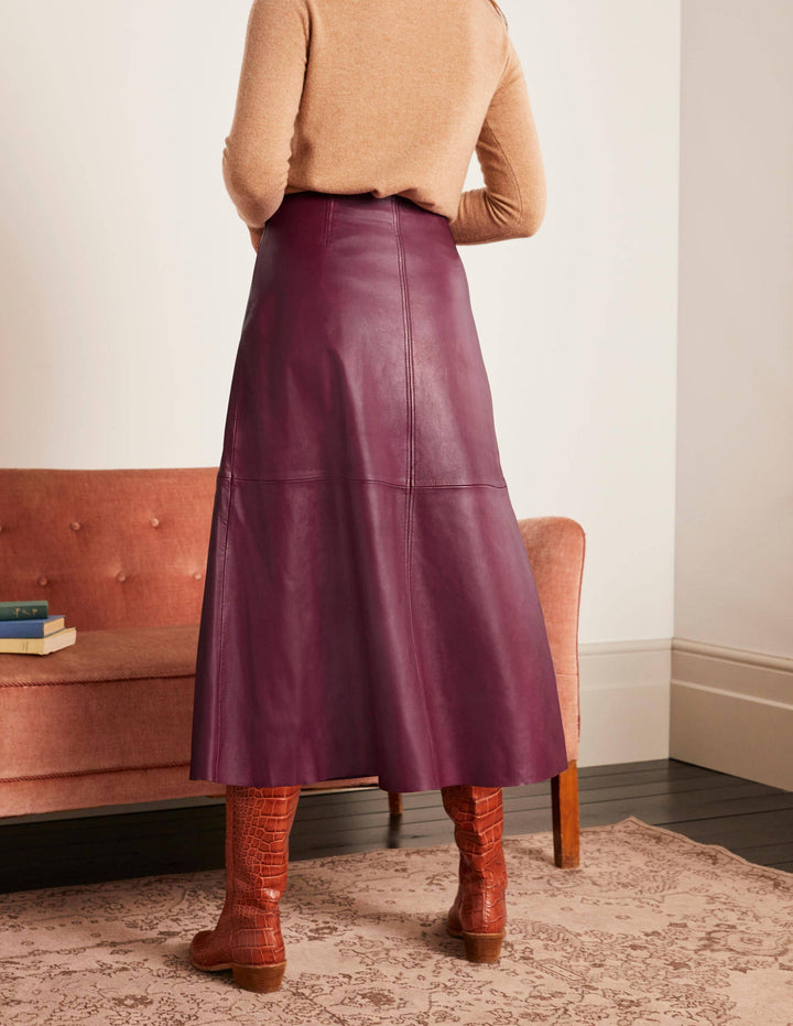 Catriona Leather Skirt-Ruby Ring