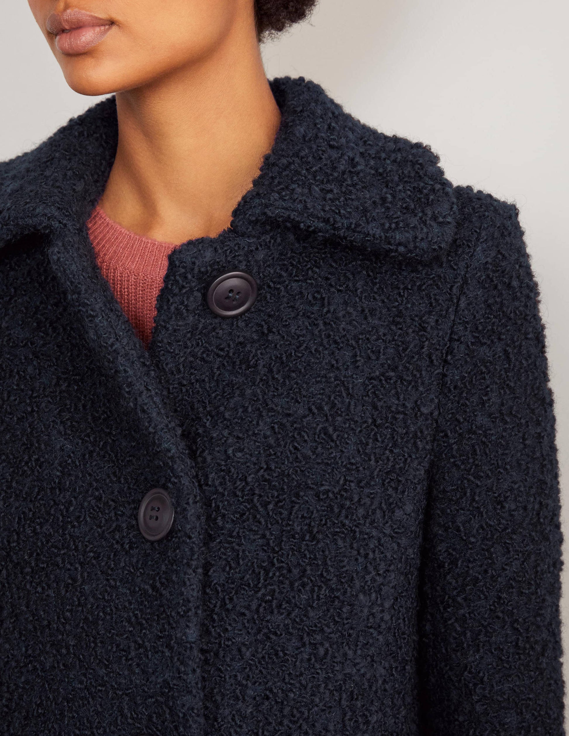 Elveden Textured Coat-Navy-3