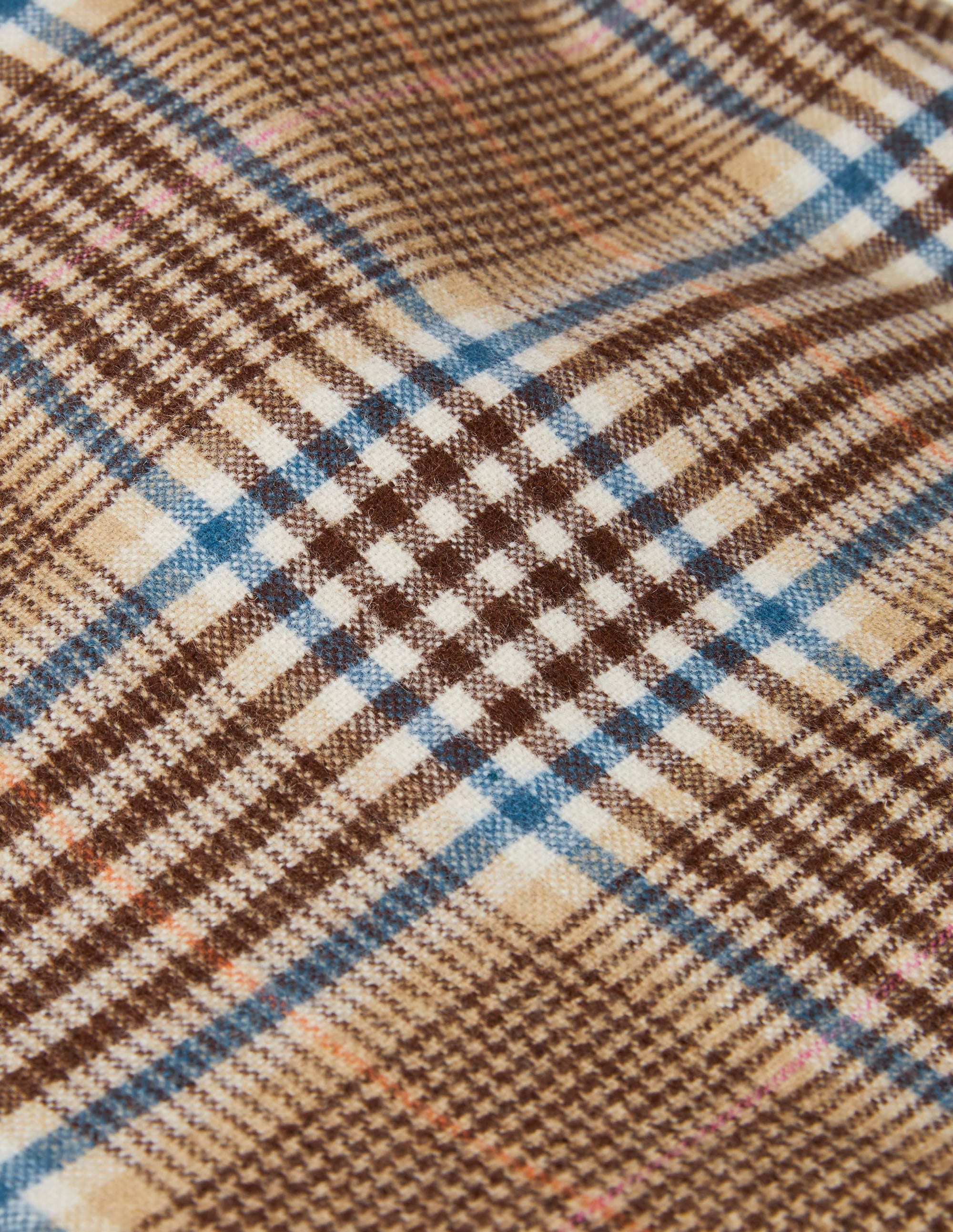 Wesley Wool Trousers-Brown and Coral Check - Image 6