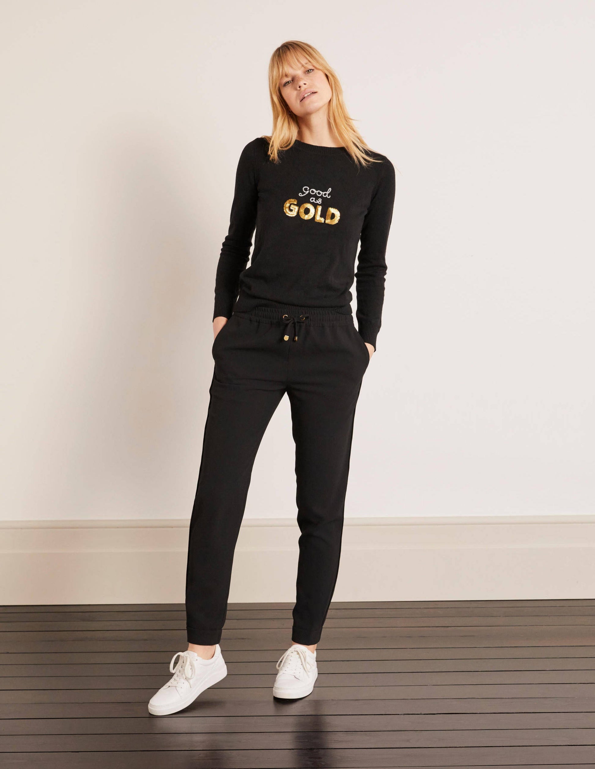 Clovelly Woven Joggers-Black-2