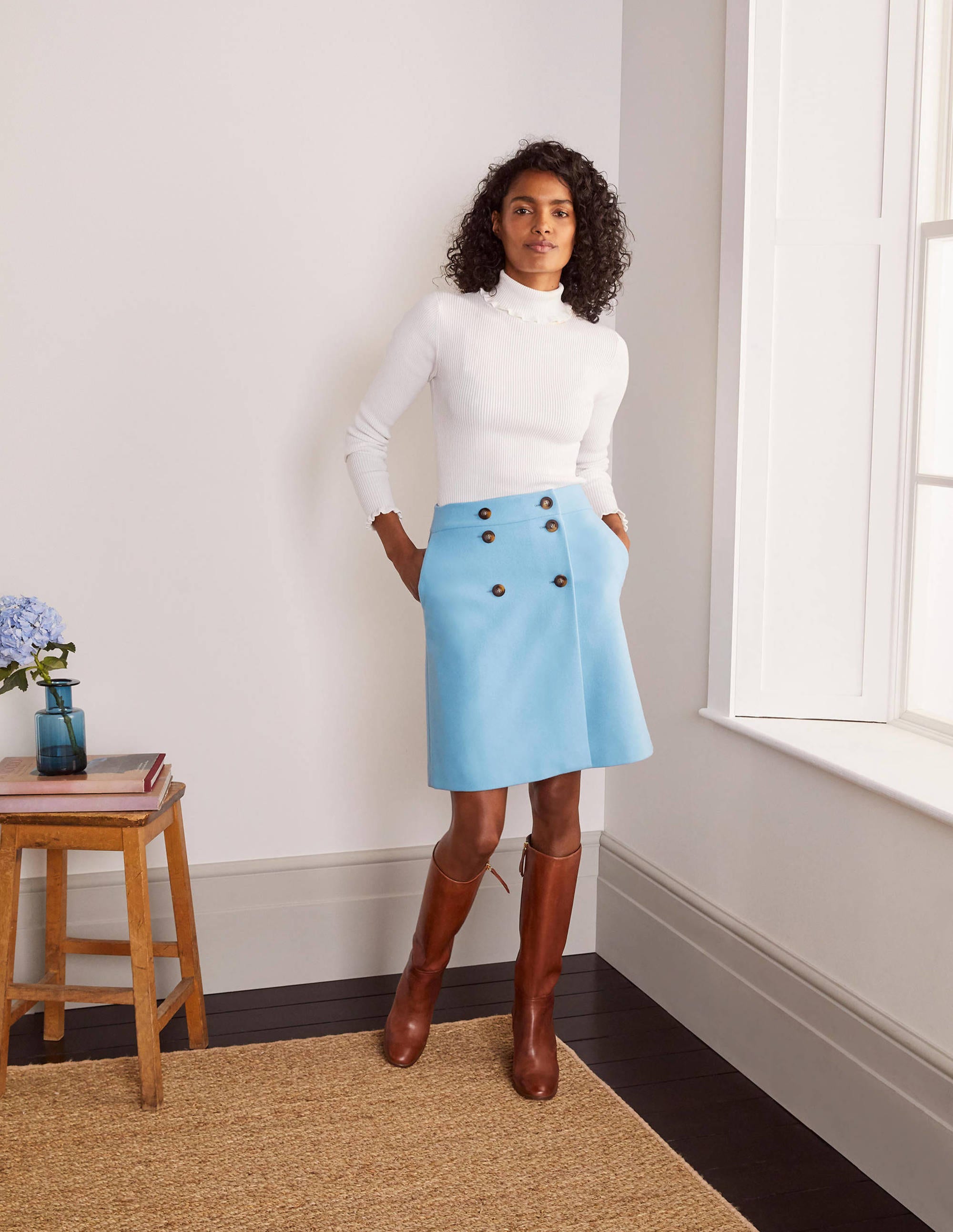 Eloise Mini Skirt-Frosted Blue - Image 5