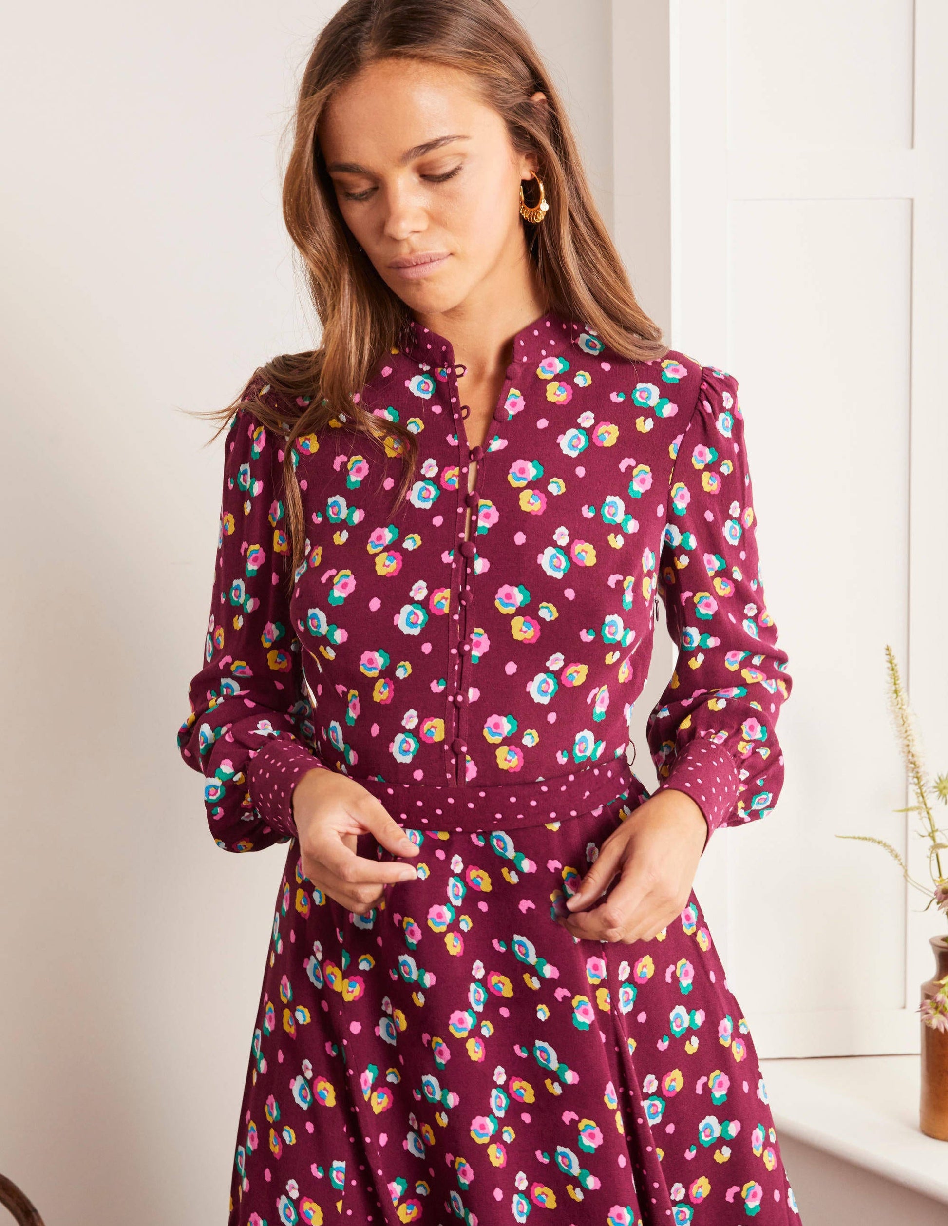 Christina Dress-Ruby Ring, Billowy Peony-2