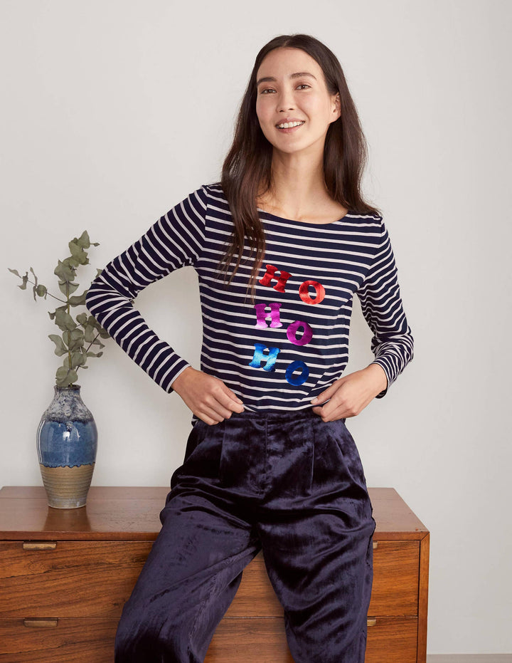 Christmas Breton-Metallic foil slogan