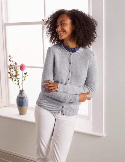 Beaufort Cashmere Cardigan-Winter Slate Nep-1