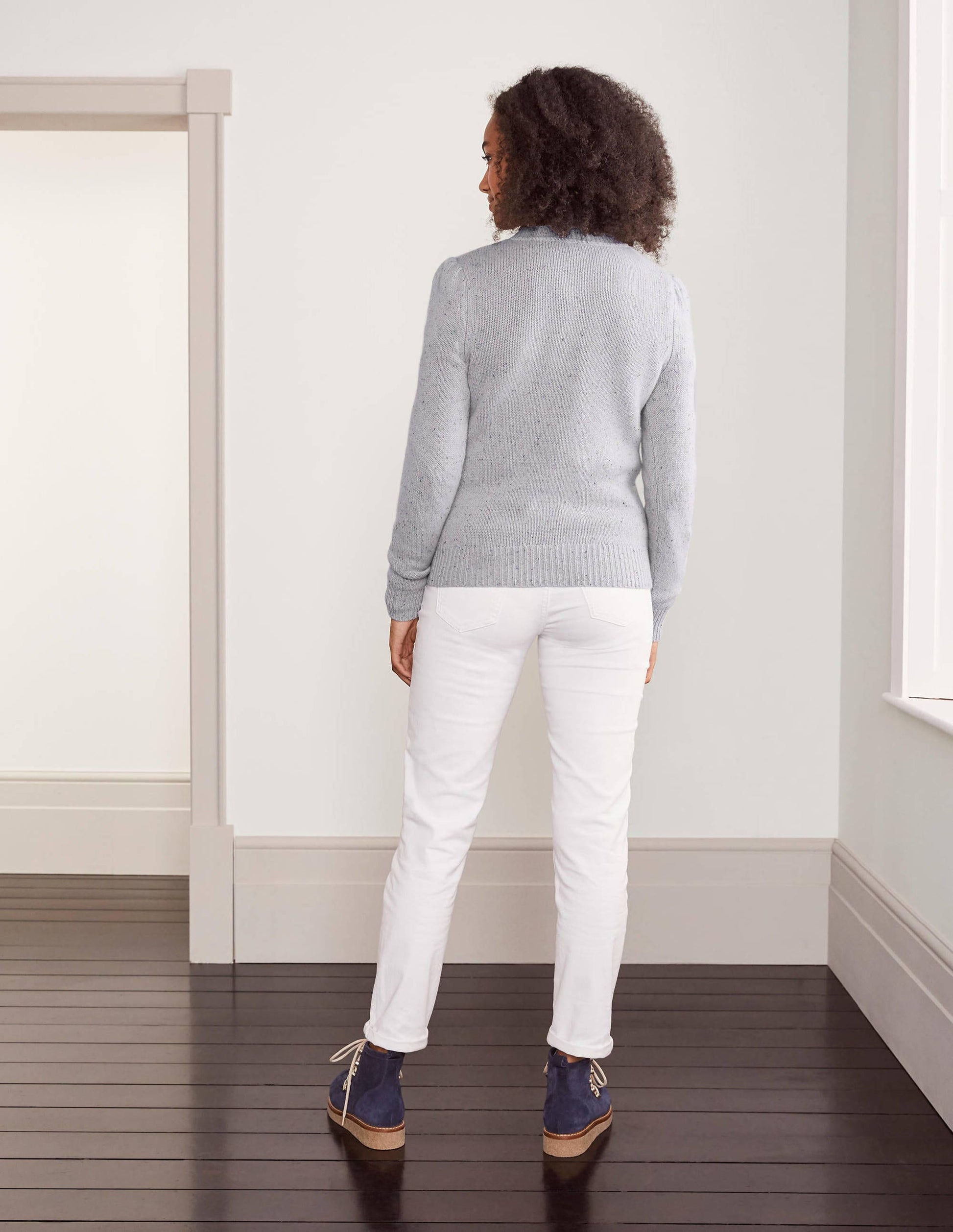 Beaufort Cashmere Cardigan-Winter Slate Nep-3