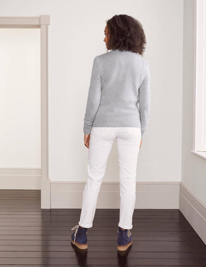 Beaufort Cashmere Cardigan-Winter Slate Nep-3