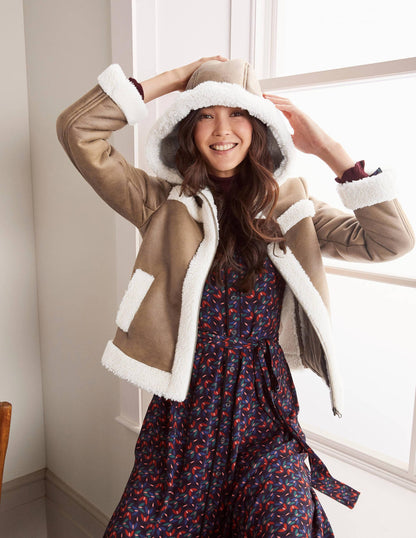 Thurso Sherpa Jacket-Camel-5