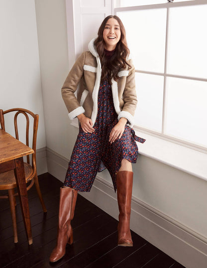 Thurso Sherpa Jacket-Camel-1