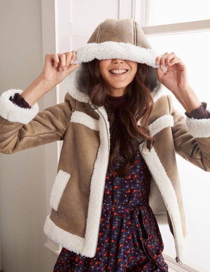 Thurso Sherpa Jacket-Camel-4