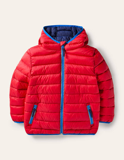 Cosy Pack-away Padded Jacket-Rockabilly Red-1