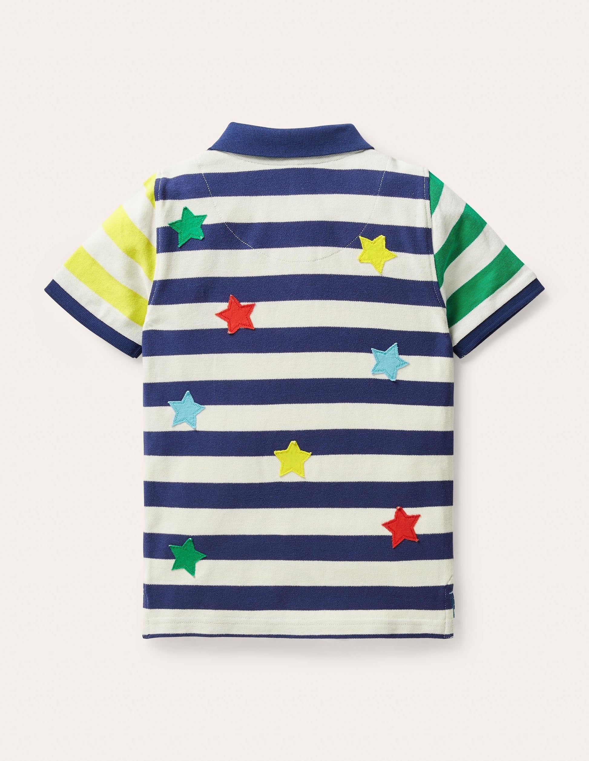 Piqué Polo Shirt-Navy/Ivory Hotchpotch Stars-2