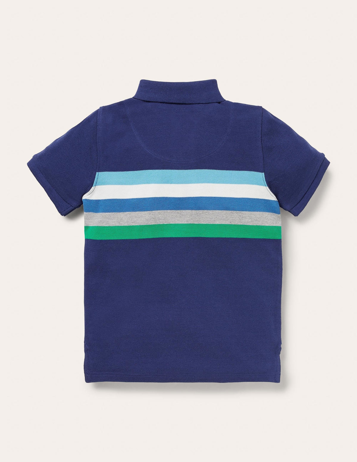 Piqué Polo Shirt-Starboard Blue/Multi - Image 2