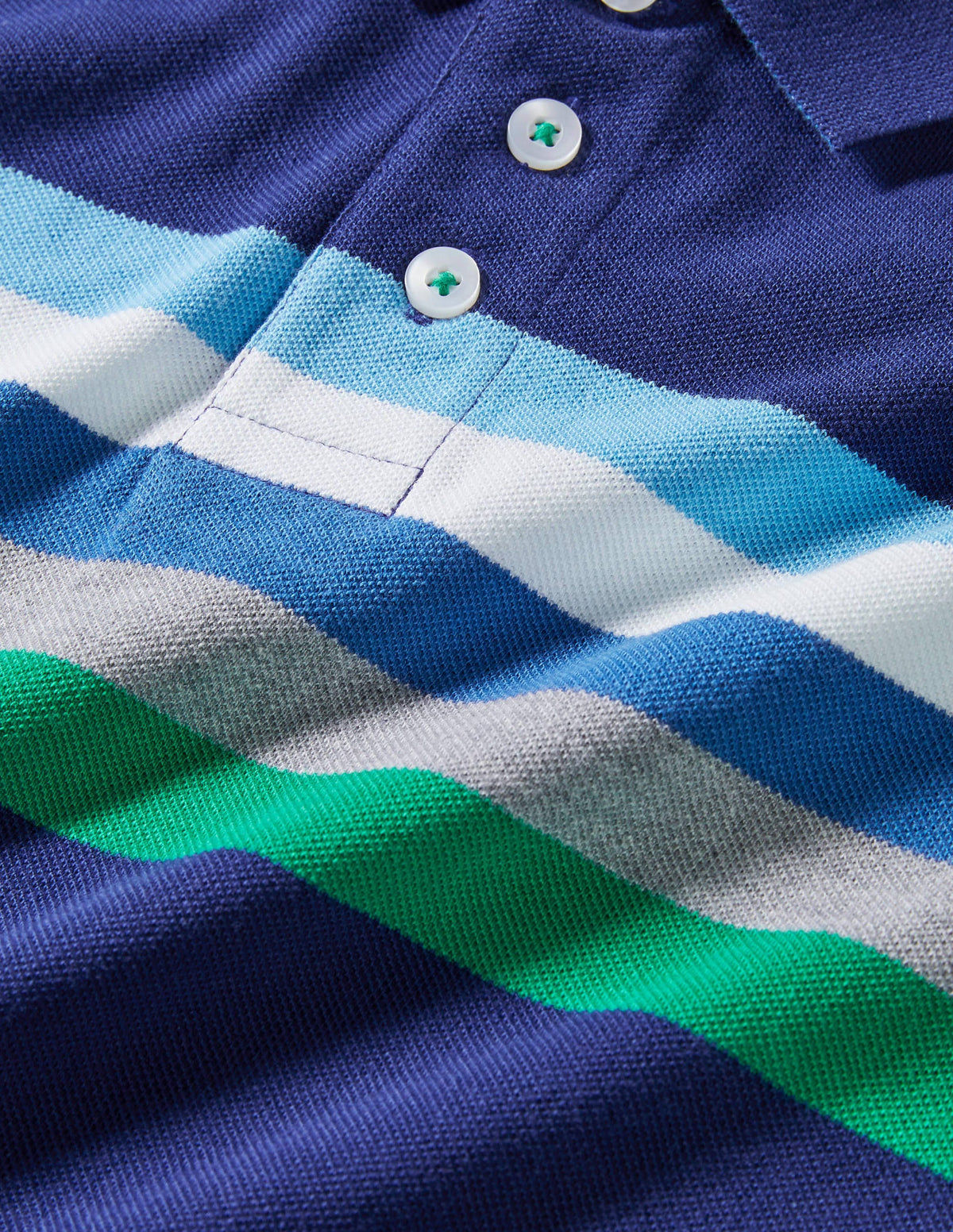 Piqué Polo Shirt-Starboard Blue/Multi-3