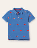 Piqué Polo Shirt-Elizabethan Blue Fire Engines