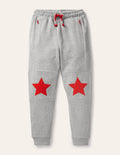 Warrior Knee Sweatpants-Grey Marl Stars