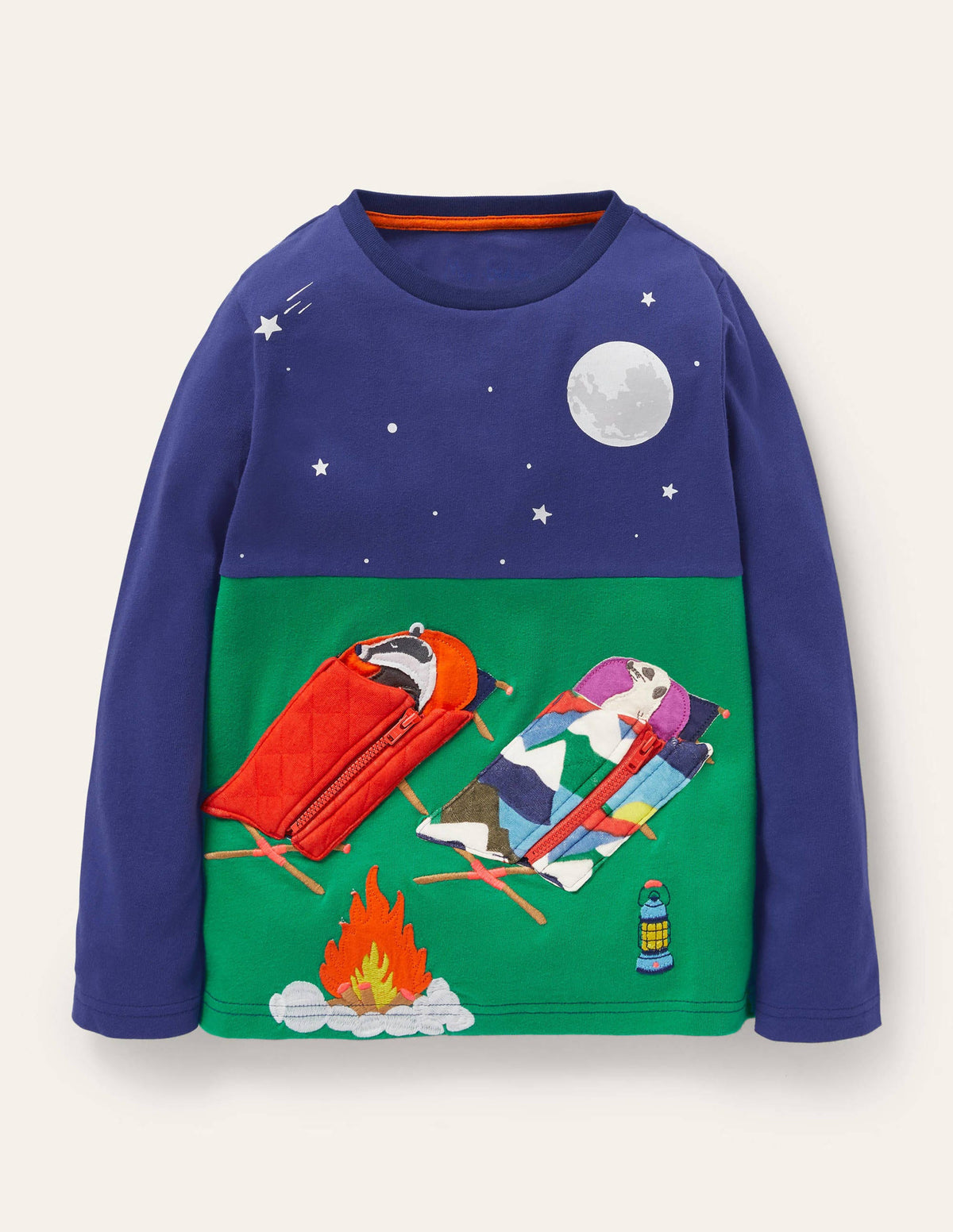 Lift-the-flap Scene T-shirt-Starboard Camping Animals - Image 1