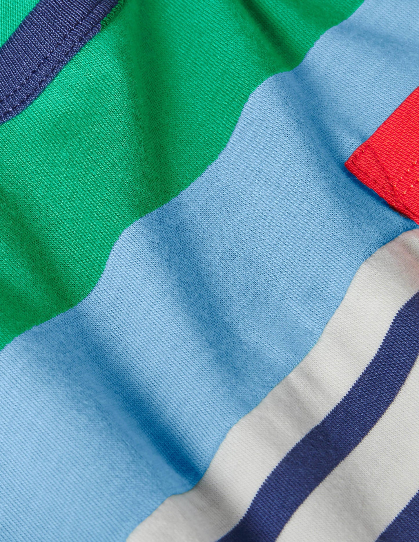 Colourblock Breton T-Shirt-Green Pepper/Ivory
