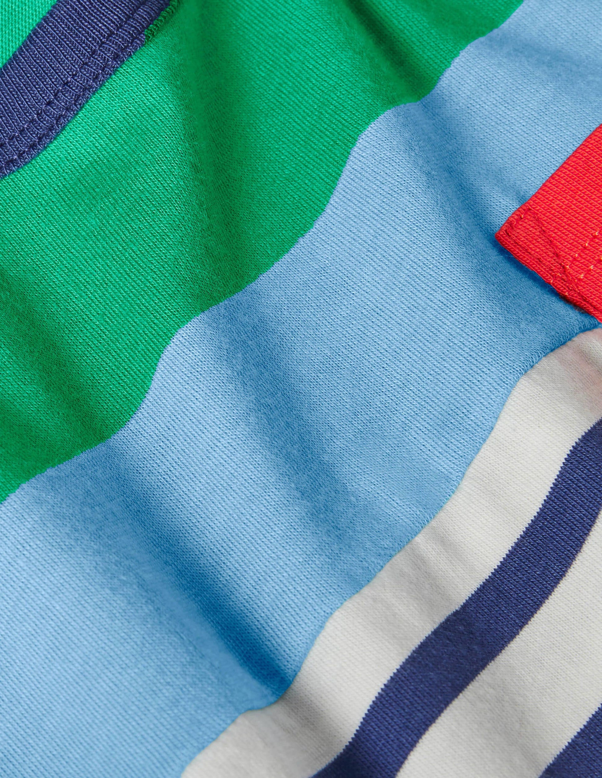 Colourblock Breton T-Shirt-Green Pepper/Ivory-3