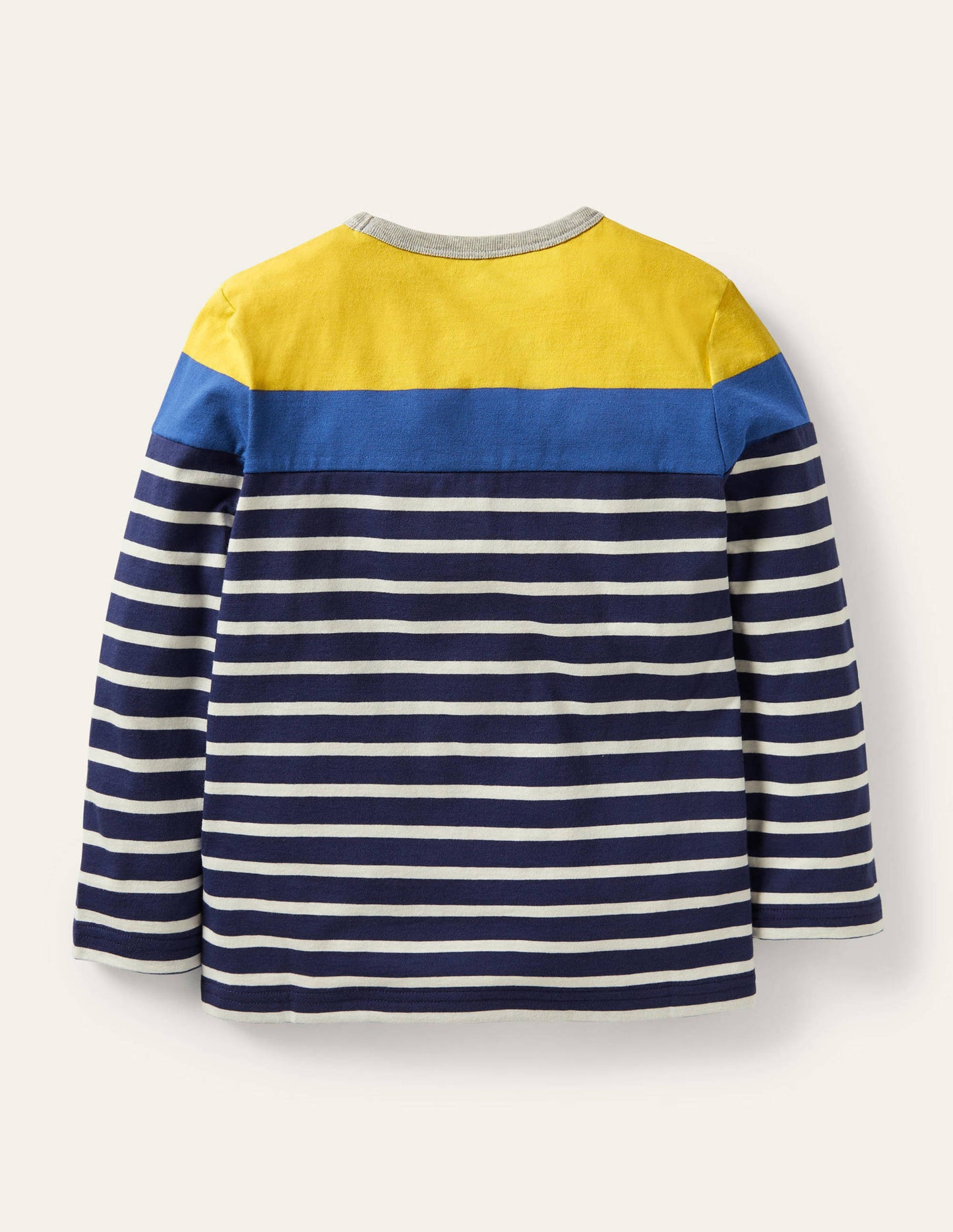 Colourblock Breton T-Shirt-Sweetcorn Yellow/Navy