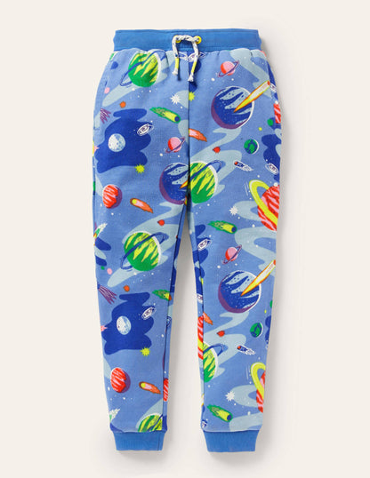 Printed Joggers-Bright Blue Space-2