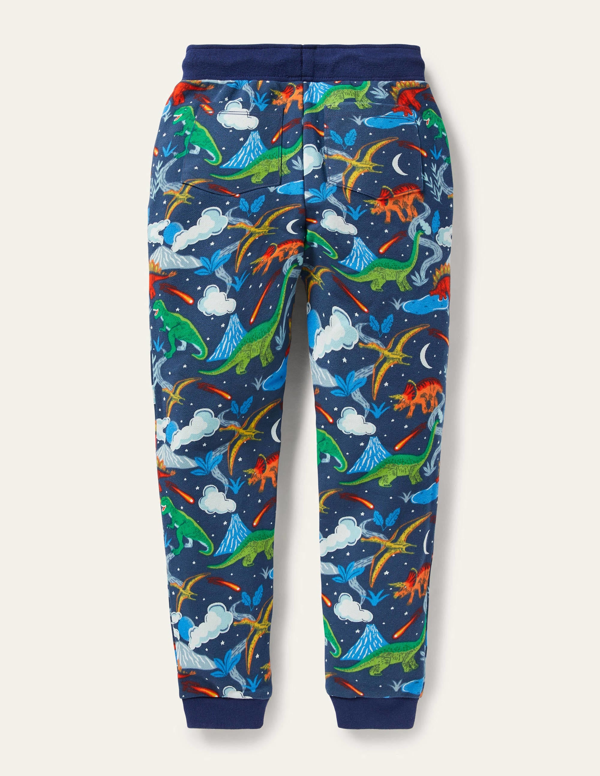 Printed Joggers-Stormy Blue Dinosaurs - Image 2