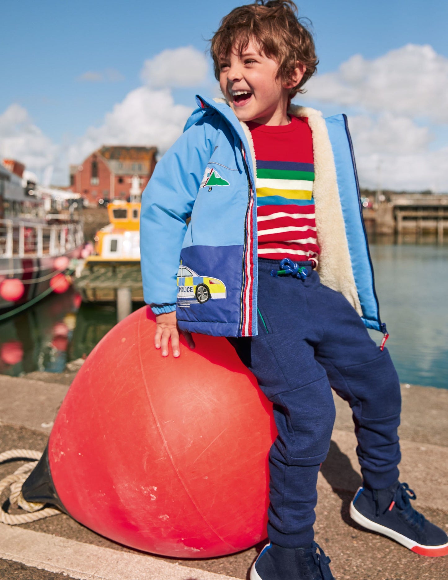 Cosy Sherpa-lined Anorak-Surfboard Blue Vehicles