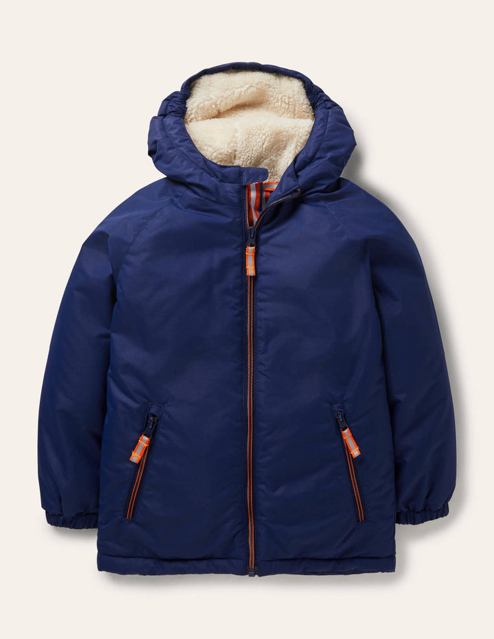 Cosy Sherpa-lined Anorak-College Navy