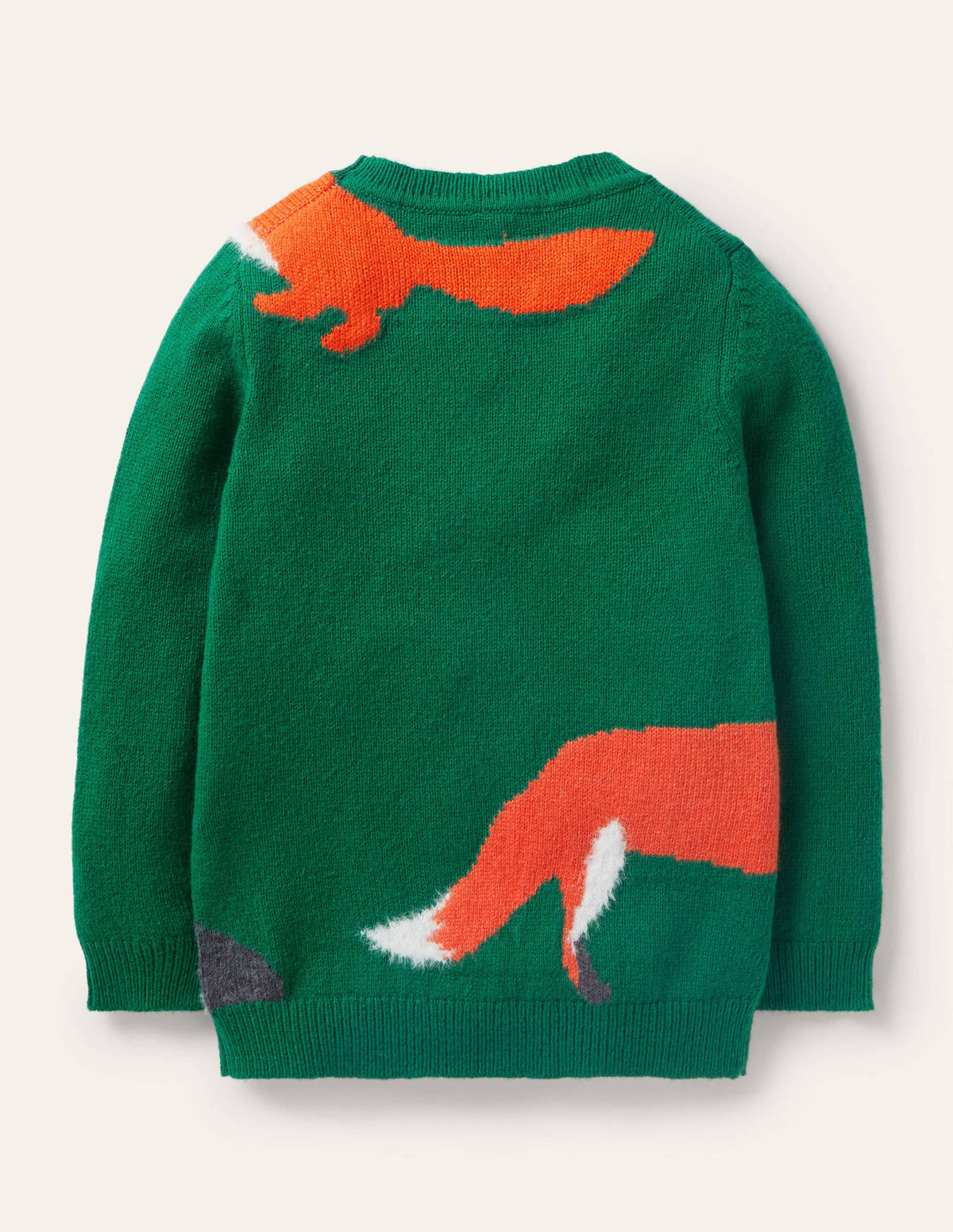 Graphic Crew Jumper-Forest Green Woodland Animals - Image 2