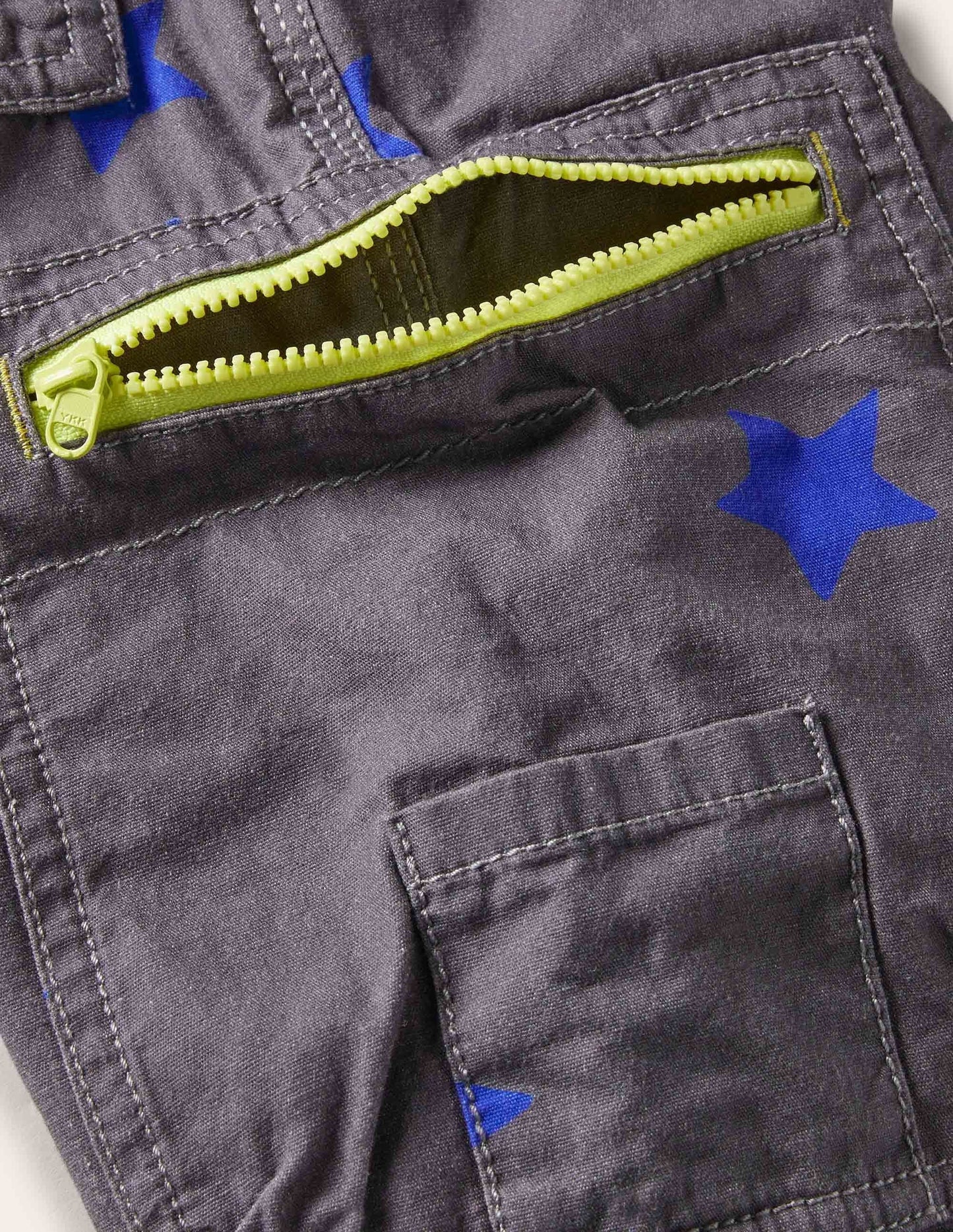 Cosy Lined Cargo Trousers-Soot Grey/Brilliant Blue Star