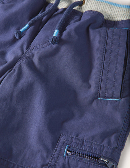 Cosy Lined Cargo Trousers-College Navy-3