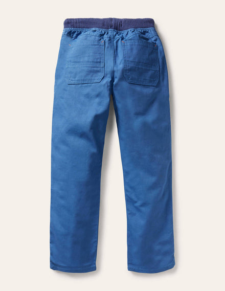 Appliqué Pull-on Trousers-Elizabethan Blue Fire Engine