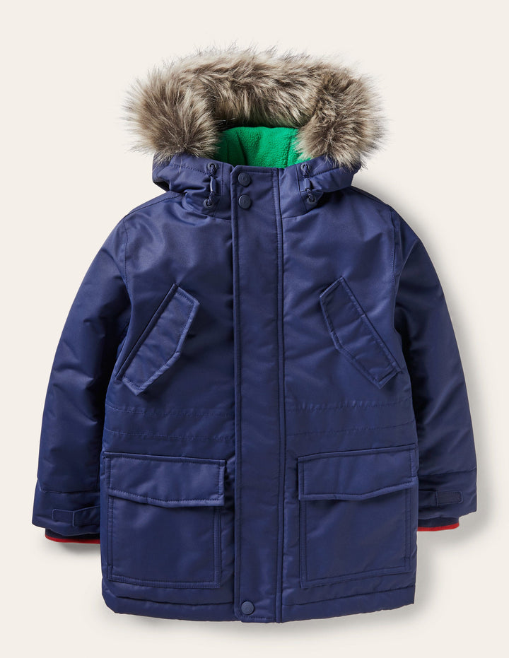 Cosy Waterproof Parka-College Navy
