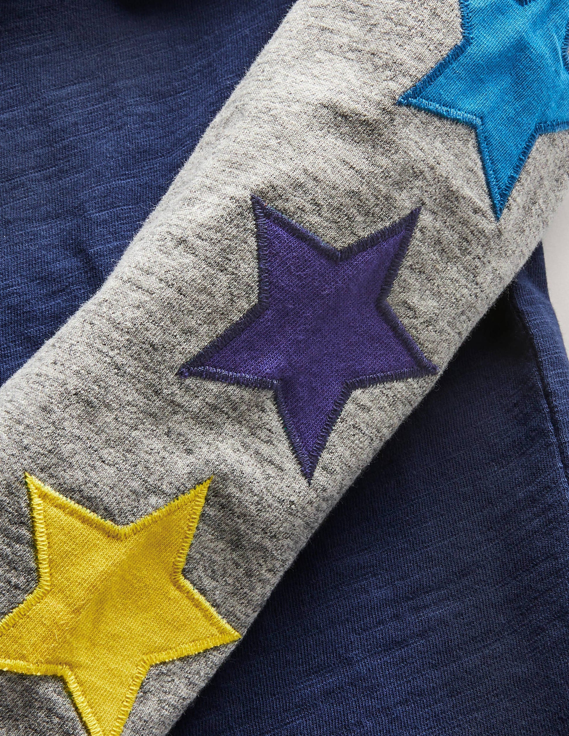 Raglan T-Shirt-Starboard Blue/Grey Marl Star-2