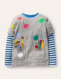 Occupational Appliqué T-shirt-Grey Marl Artist